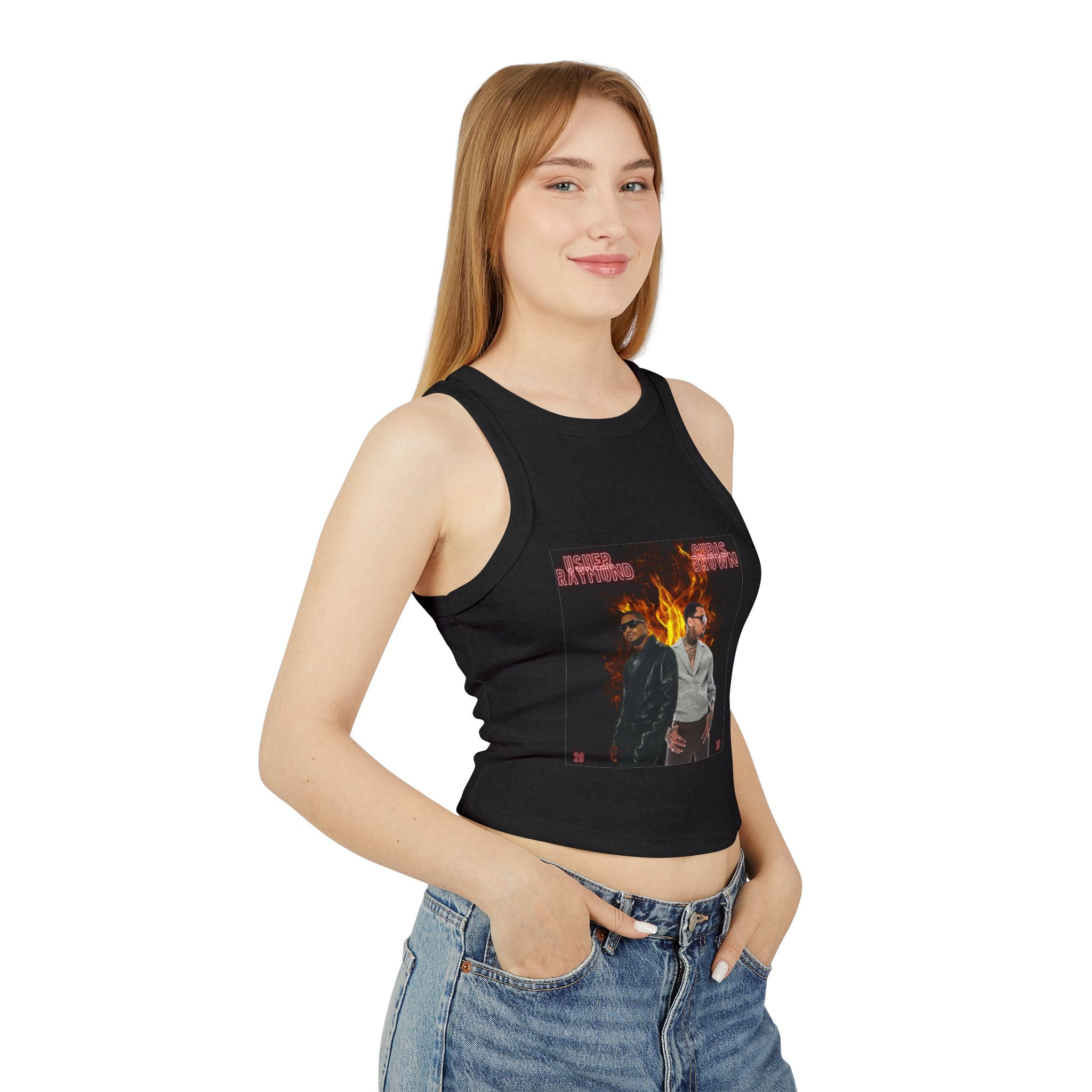 Racer Tank Top — Too Hot R&B Duo Graphic Crop Tank