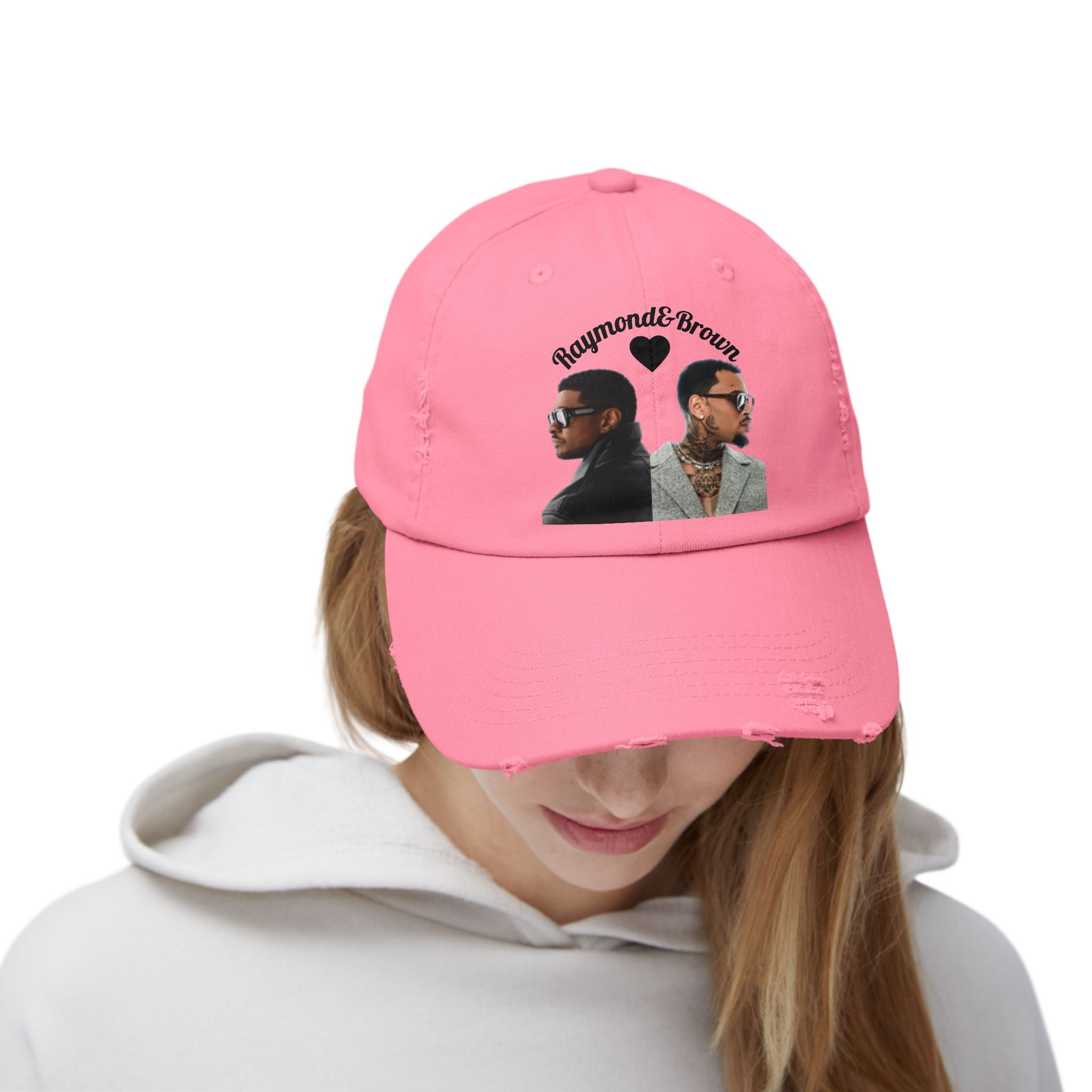 R&B Singer Tour Distressed Cap — Retro Rapper Portrait Baseball Hat