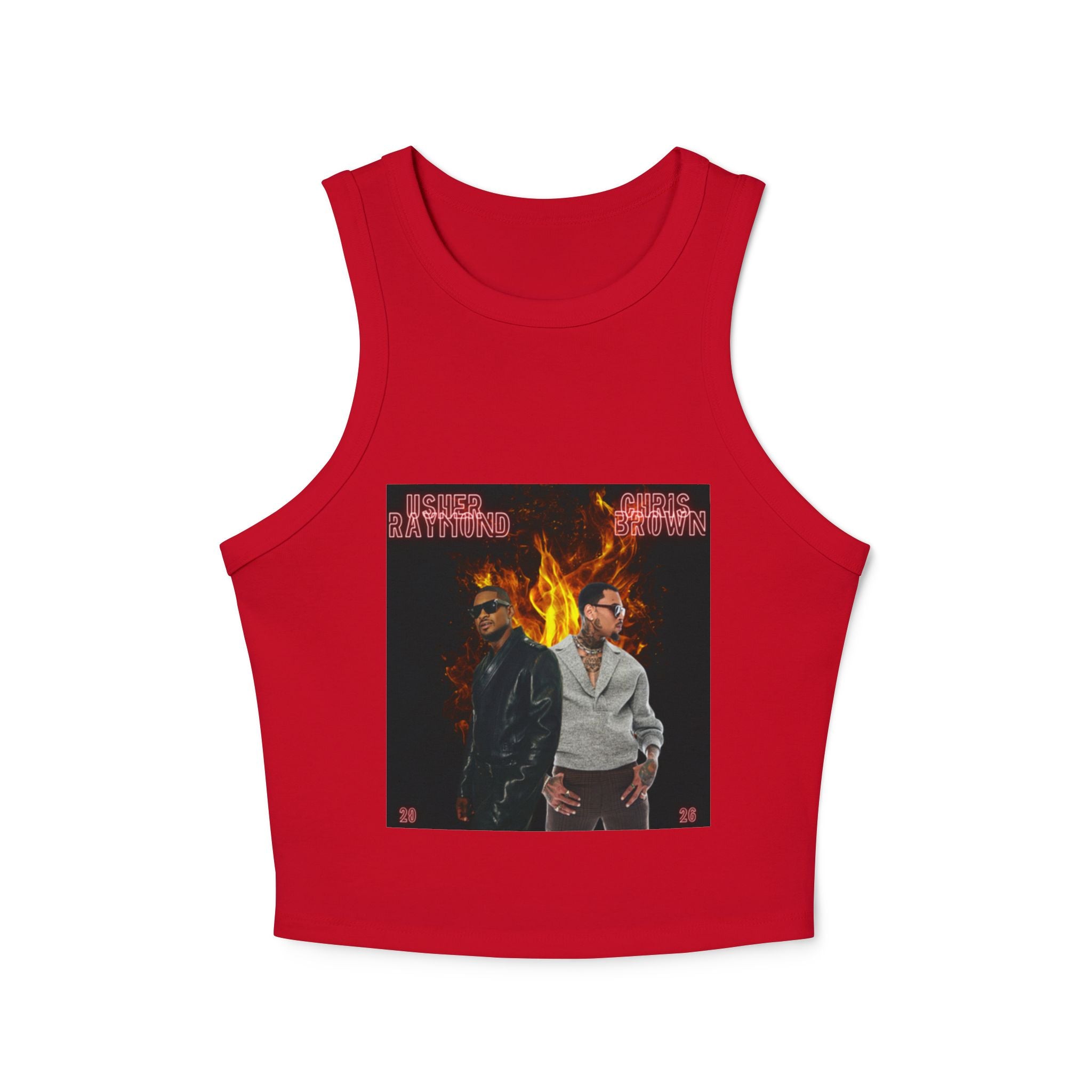 Racer Tank Top — Too Hot R&B Duo Graphic Crop Tank