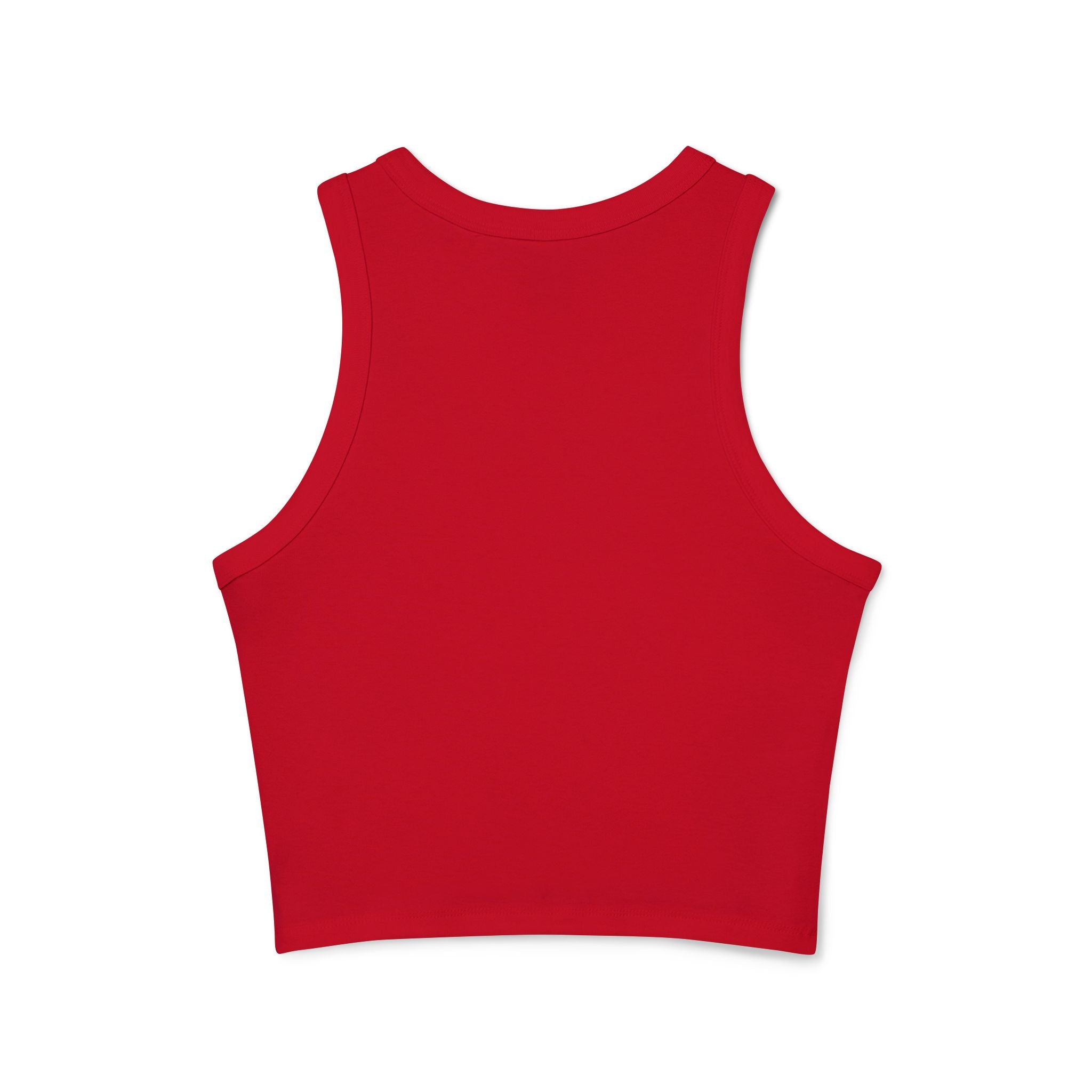 R&B Mic Check Rib Racer Tank Top — Vintage Tour Collage Graphic