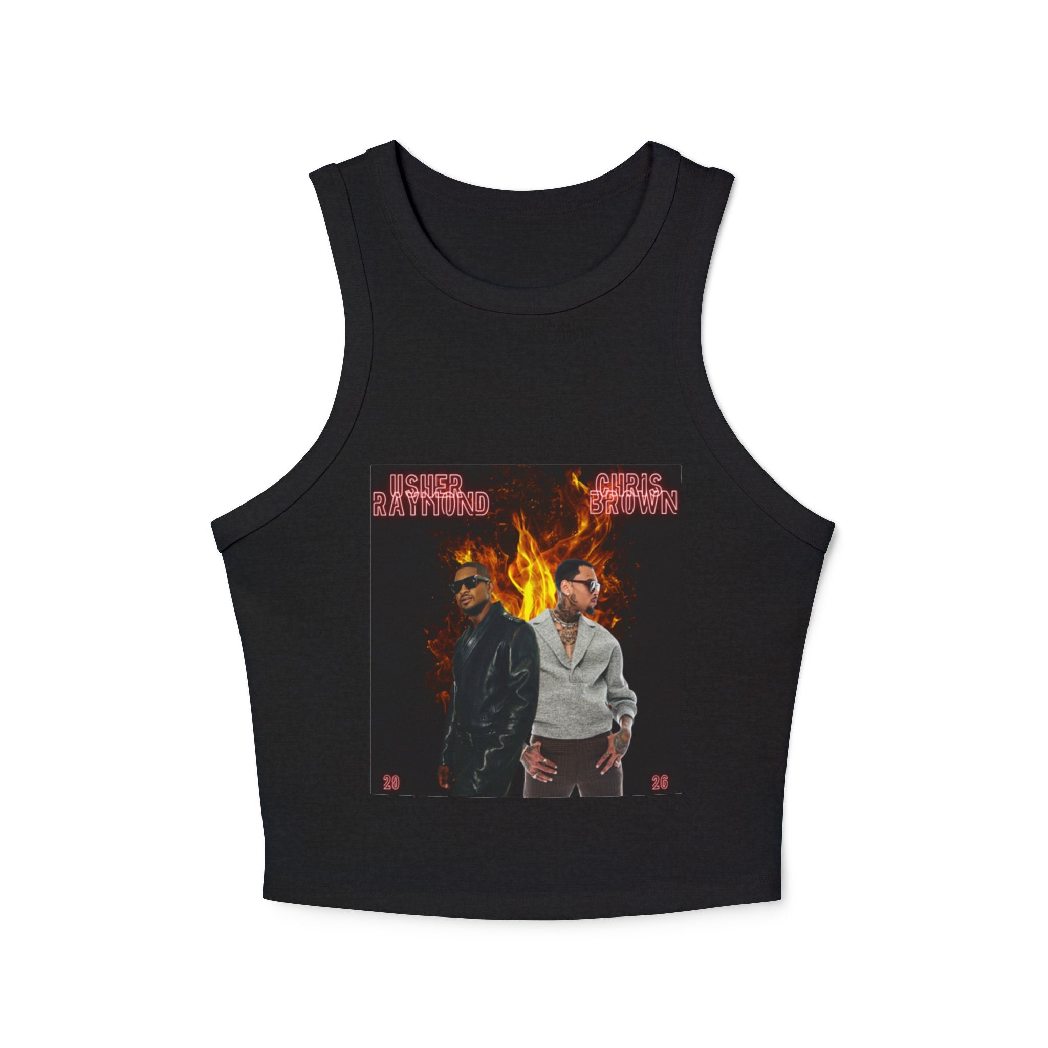 Racer Tank Top — Too Hot R&B Duo Graphic Crop Tank
