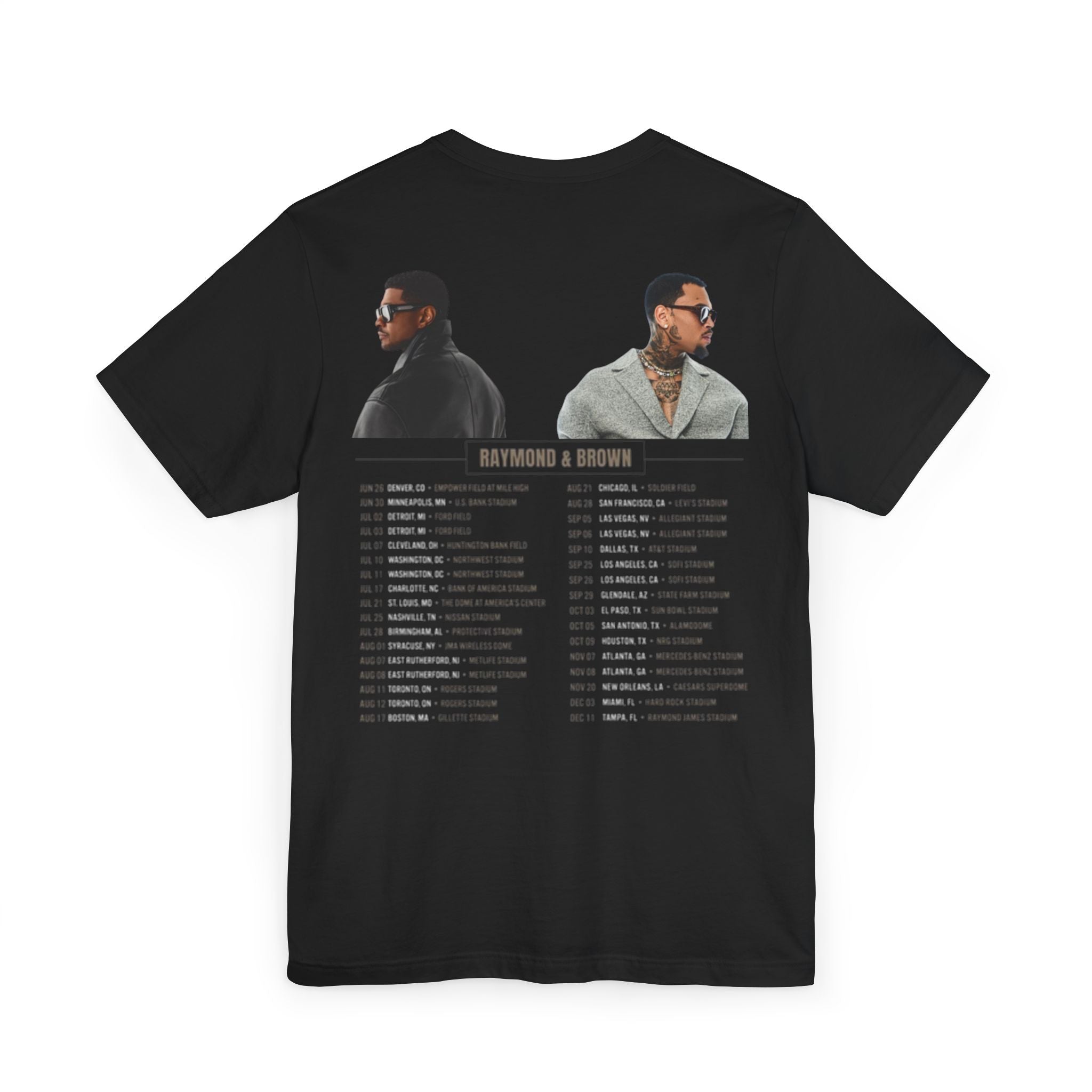 Vintage R&B Tour W/ Dates T-Shirt — Tour Dates Tee